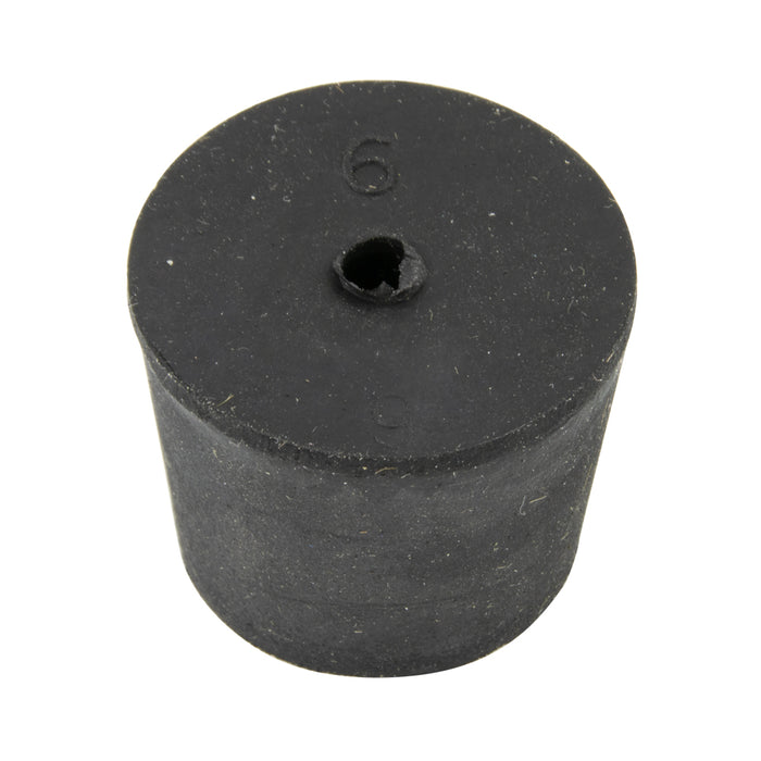Rubber Stopper 13/16" Top DIA x 5/8" Btm D x 1" LONG Natural Rubber Black, 45-55 Duro by Spaenaur Inc.