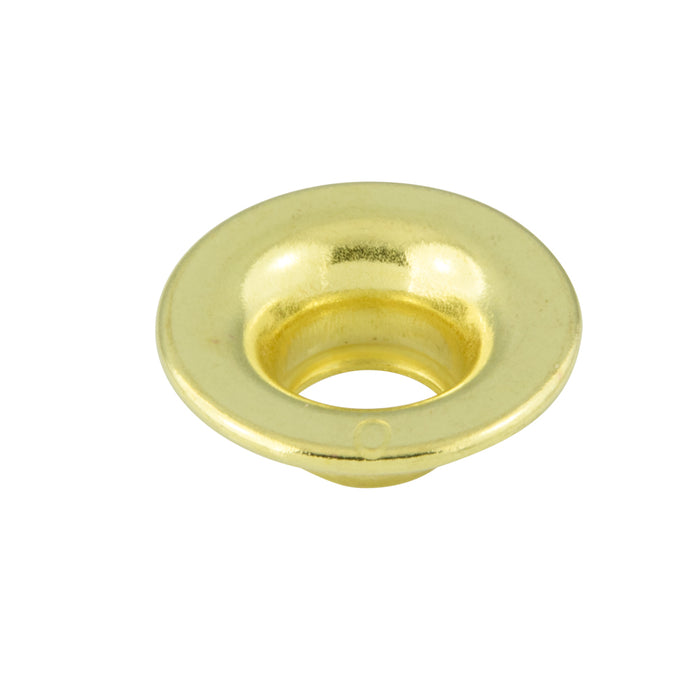 Brass Rolled Rim Grommets with Spur Washers (144/Pk) 1" Hole Dia., Size #8 Brass Plain (116-136 & 116-236) by Spaenaur Inc.