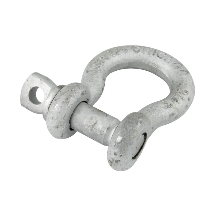 Screw Pin Anchor Shackle 1 1/4" DIA, C-1035 Steel Hot DIP Galvanized by Spaenaur Inc.