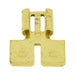 Brass Double Adapter, for 1/4" Mating Parts, Solderless, Non-Insul Ted Male-Female for 1/4" Brass Plain by Spaenaur Inc.
