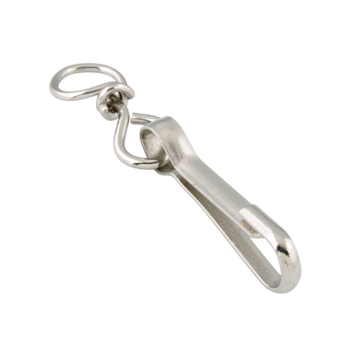 Spring Snap, Swivel Eye DIN 5287 4.5mm Snap Opening x 55mm O/A LGTH Steel Nickel Plated by Spaenaur Inc.