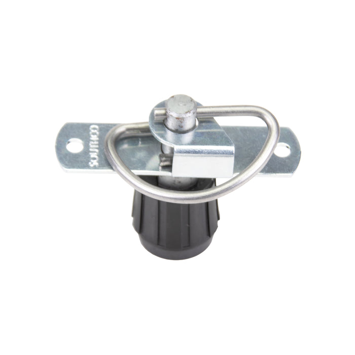 Small Spring Latch Black Knob Head Rivet Type .05-.25" Grip Steel Zinc Plated