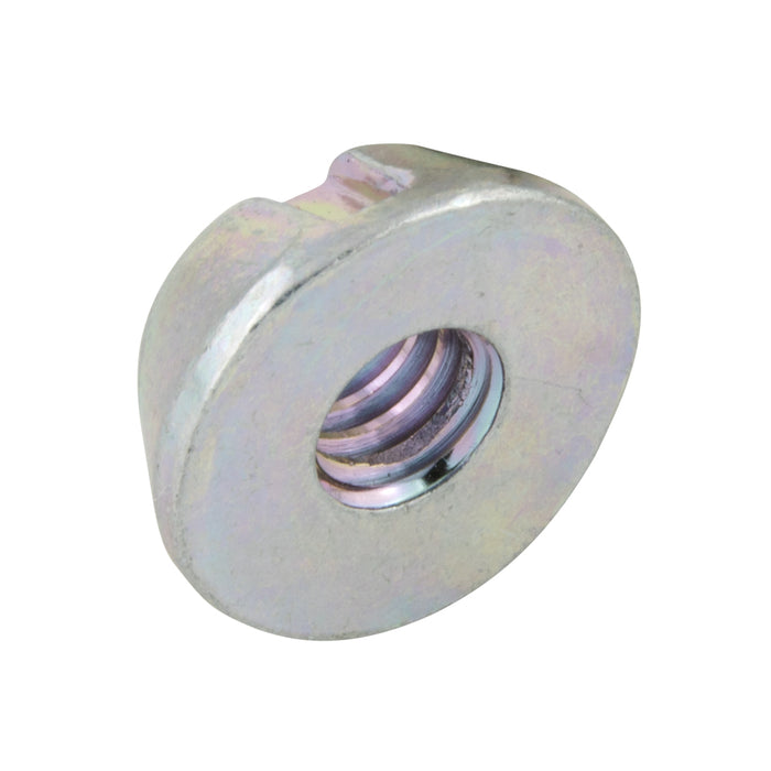 Écrous inviolables 5/16 po-18 x 0,864 po de diamètre extérieur x 0,345 po d'épaisseur, en acier à faible teneur en carbone, avec revêtement en zinc durci par Tampruf™.
