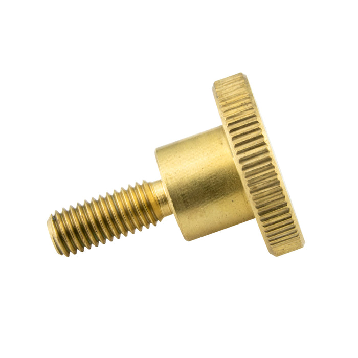 Thumb Screw, Knurled, DIN 464, M5 x 0.80 Pitch x 16mm Brass Plain DIN 464/BR M5X16