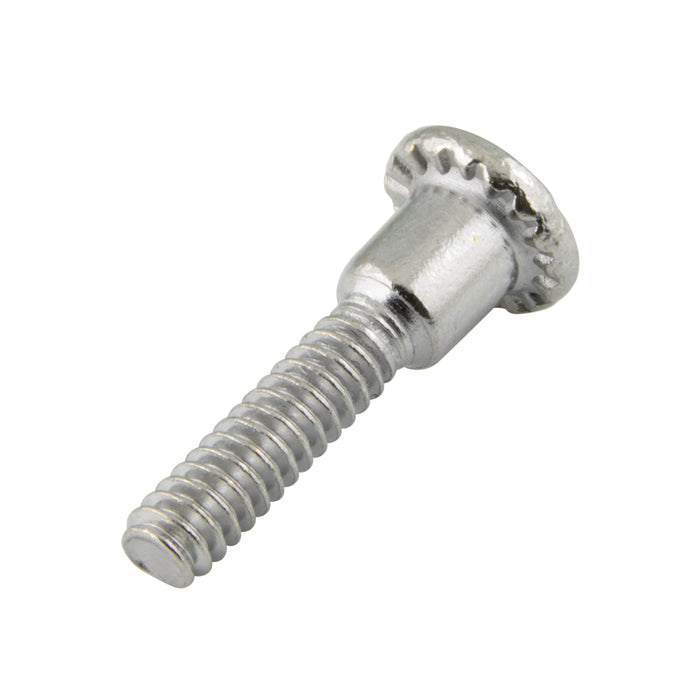 One Way Slot Shoulder Screw #10-24 UNC x 3/4" LONG Brass, Chrome Plated