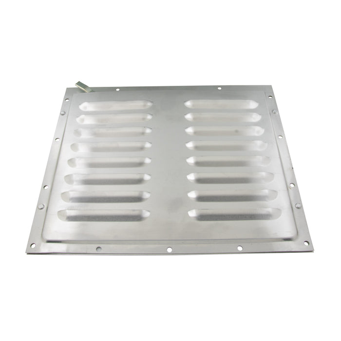 Ventilator with Internal CLosure, for Trailers, Four 2" DIA Holes On Back, Aluminum, Steel Zinc Plated Insert