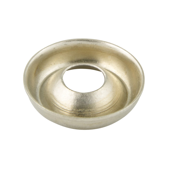 Countersunk Finishing (Screw) Washer Screw Size 3/8", 1-1/8" OD Brass, Nickel Plated