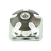 Bouton à enfoncer pour tube carré de 1 1/8 po, calibre 16 ou 18, en acier C1010 nickelé, fabriqué par Spaenaur Inc.