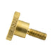 Thumb Screw, Knurled, DIN 464, M3 x 0.50 Pitch x 12mm Brass DIN 464/BR M3X12 by Spaenaur Inc.