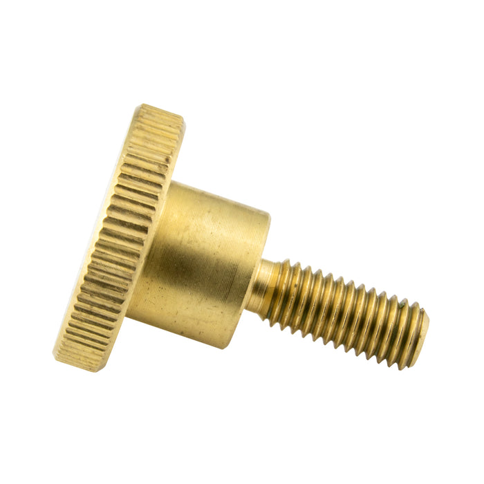 Thumb Screw, Knurled, DIN 464, M8 x 1.25mm Pitch x 12mm Brass Plain DIN 464/BR M8X12