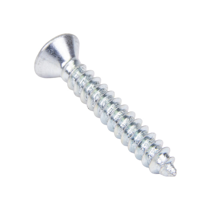 Tapping Screw, Flat Head Square Socket Drive, Type AB, #4 x 3/8" Length, Steel Zinc Plated by Spaenaur Inc.