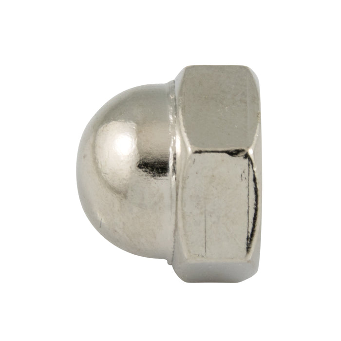 Cap Nut, M6 x 1.00 mm, 10.0 mm WAF, 12.0 mm THK, Steel Nickel Plated, DIN 1587