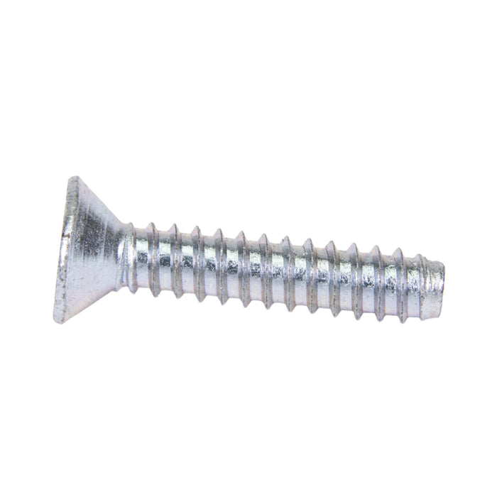 Tapping Screw, Flat Head Phillips Drive, Type B, #4 x 1/2" Length, Low Carbon Steel Trivalent Zinc Plated