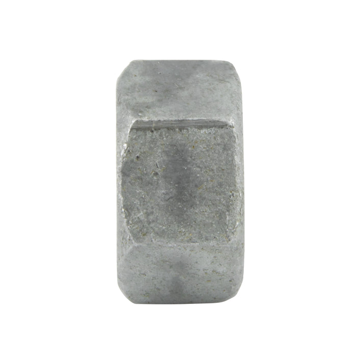Hex Nut Finished, Tapped Oversize 7/16"-14 UNC (11/16" AF x 3/8" THK) Steel Hot DIP Galvanized Finish