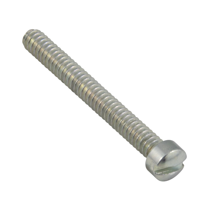 Machine Screw, Fillister Slot Head 1/4"-20 UNC x 1" LG Low Carbon Steel Trivalent Zinc Plated ANSI B18.6.3-1972