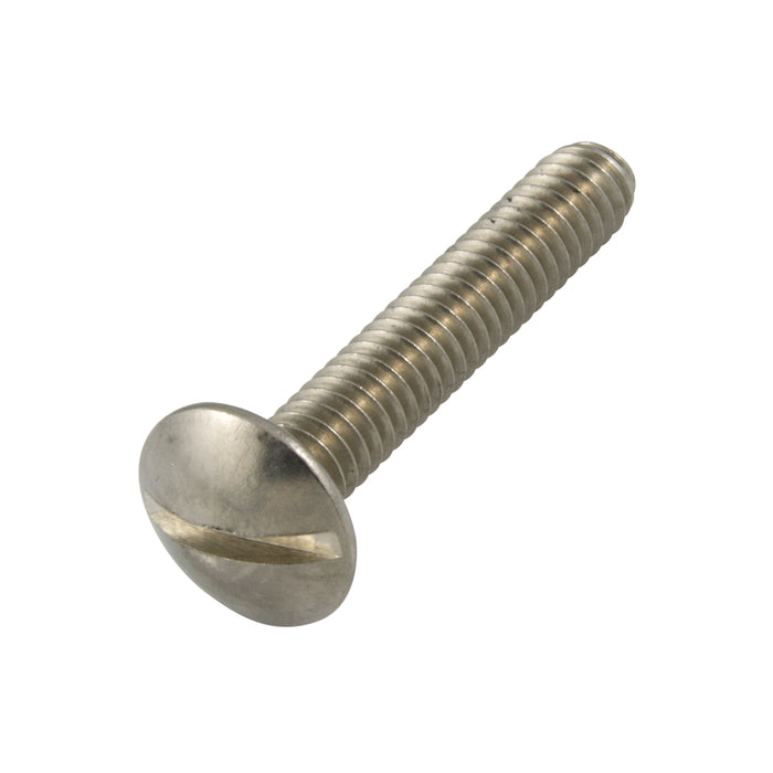 Machine Screw, Truss Head, Slotted Drive, 1/4"-20 UNC x 1" Length, Stainless Steel by Spaenaur Inc.