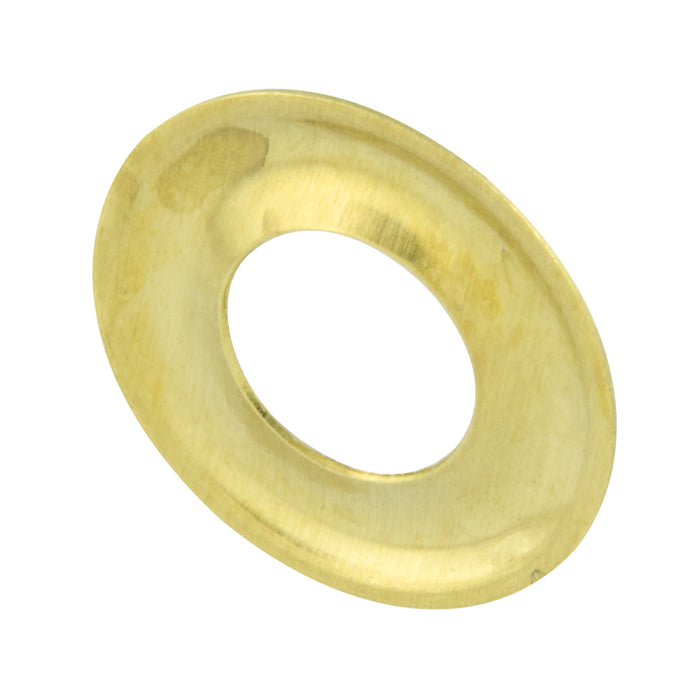 Brass Sheet Metal Grommets with Plain Washers (144/Pk) 3/8" Hole Dia., Size #2 Brass Plain (116-A04-1P & 116-211)