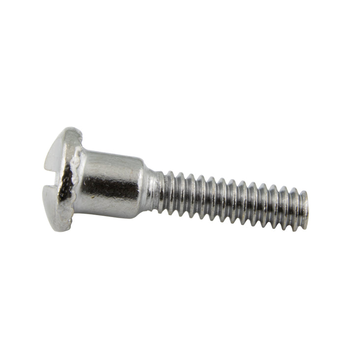 One Way Slot Shoulder Screw #10-24 UNC x 3/4" LONG Brass, Chrome Plated