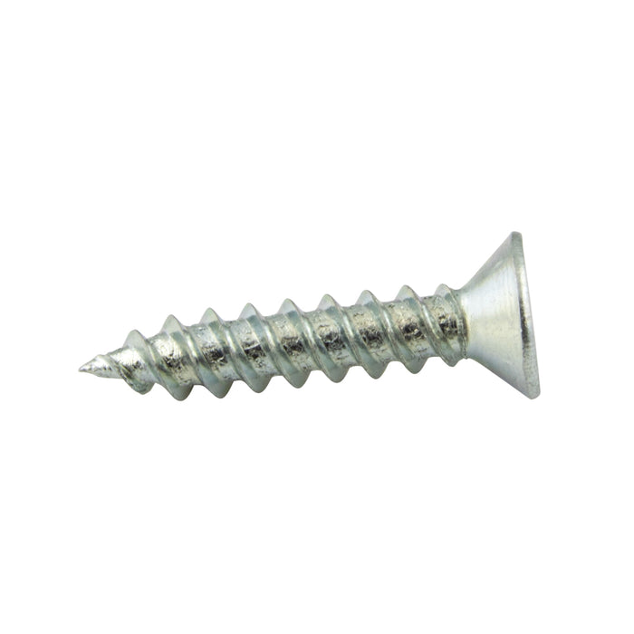 Wood Screw, Flat Head, Phillips, #8 x 1-1/4" Length, Steel Zinc Plated, ASME/ANSI B18.6.1