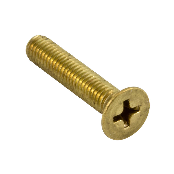 Machine Screw, Flat Head, Phillips Drive, #6-32 UNC x 3/8" Length, Brass Plain by Spaenaur Inc.