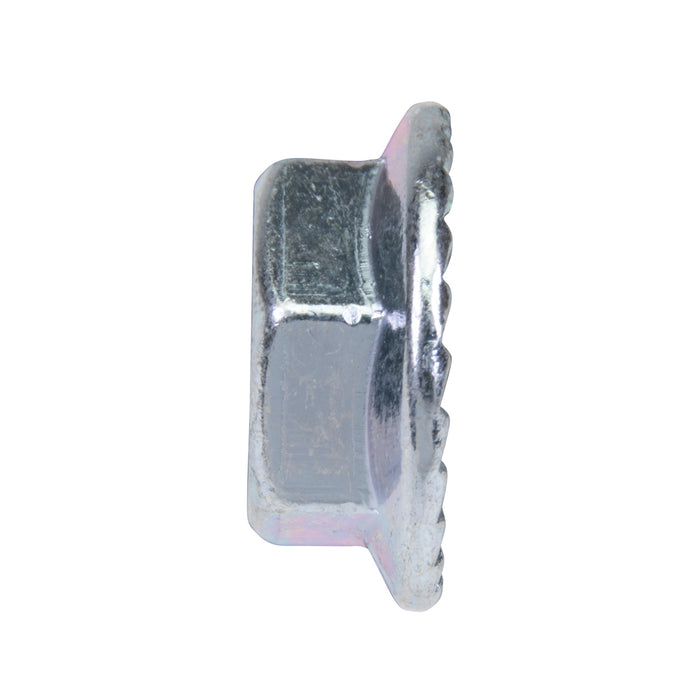 Écrou hexagonal à bride dentelée M6 en acier zingué par Spaenaur Inc.