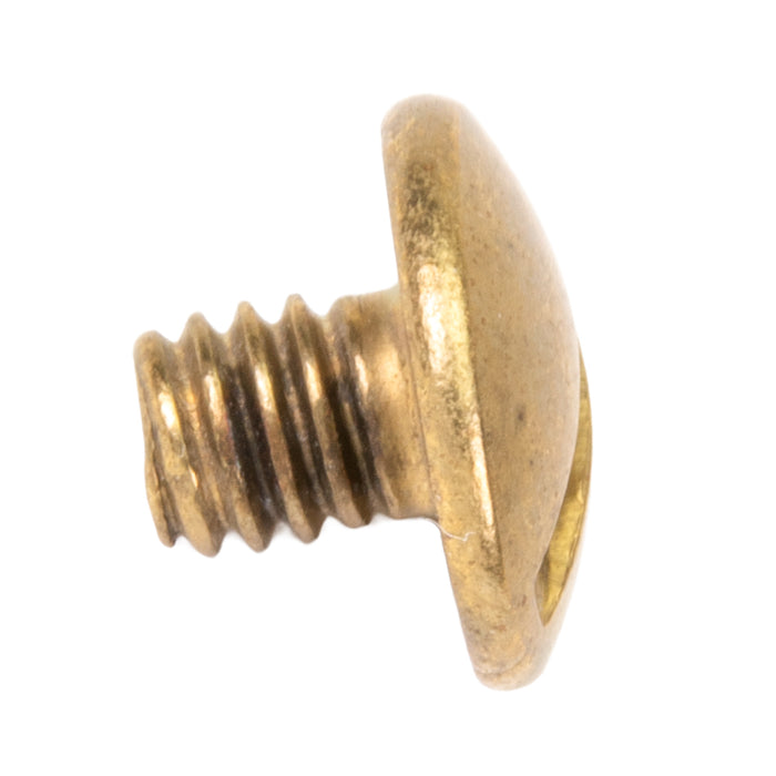 Machine Screw, Truss Head, Slotted Drive, #8-32 UNC x 1-1/4" Length, Brass Plain by Spaenaur Inc.