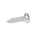 Tapping Screw, Pan Head Torx TR20 Drive, Type AB, M4.8 x 19.0 mm Length, Low Carbon Steel Trivalent Zinc Plated by Torx®