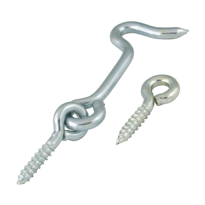 Gate Hook & (2) Eyes .135" Wire DIA x 1-1/2" Length Steel Zinc Plated by Spaenaur Inc.