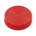Shear-Loc Knob, Fine Ribbed 1/4" x 1" O.D. Dupont Delrin 500 Red by Spaenaur Inc.