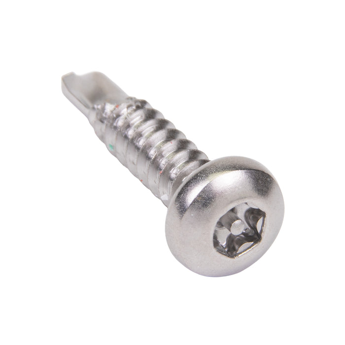 Teks Self-Drilling Screw, Pan Head, TR20; Torx® Tamper-Resistant, #8 x 3/4" Length, Stainless Steel 410 by Spaenaur Inc.