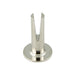 Rivet fendu à tête ovale 9/64 po de diamètre x 1/2 po de longueur (5/16 po de diamètre à tête haute) en acier à faible teneur en carbone nickelé par Spaenaur Inc.