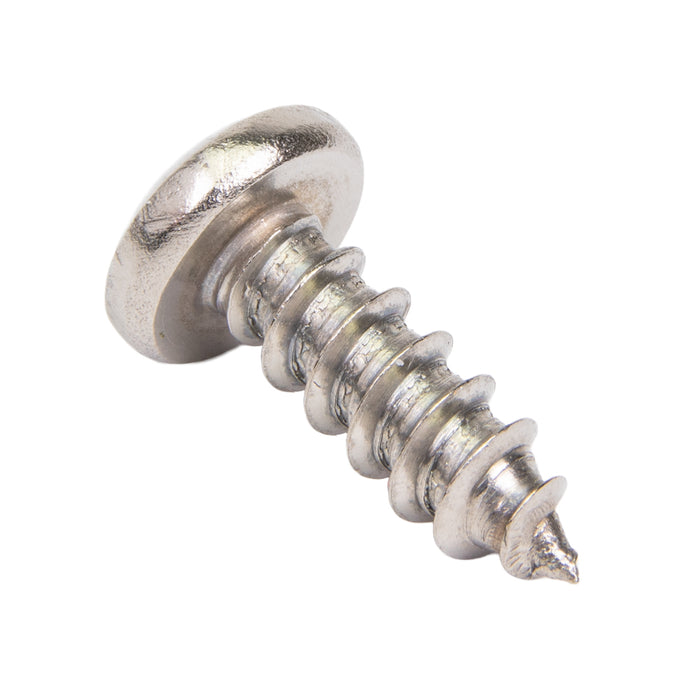 Tapping Screw, Pan Head Unslotted Drive, Type A, #8 x 1/2" Length, Stainless Steel by Spaenaur Inc.