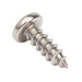 Tapping Screw, Pan Head Unslotted Drive, Type A, #8 x 1/2" Length, Stainless Steel by Spaenaur Inc.