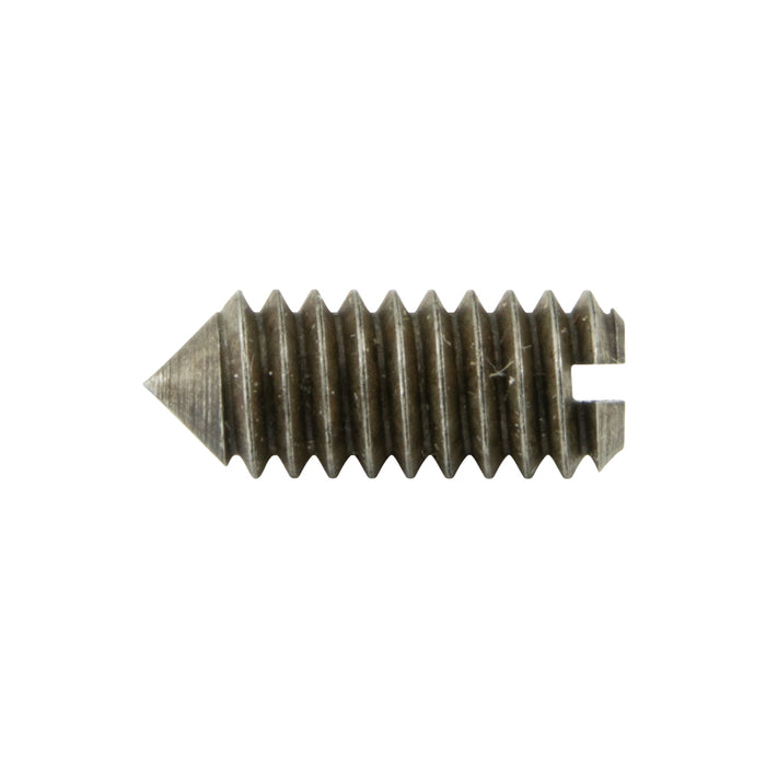 Slotted Set Screw Cone Pt Headless 1/4"-20 UNC x 5/8" LG Carbon Steel Plain ANSI B18.6.2-1972(1983)