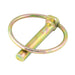 Lynch Pin, Flat Back, (No Chain) 7/16" DIA x 2" Pin LGTH, 1-7/8" Inside Ring DIA. Steel C1010-18 Case Hard Pin, Spring Steel Snap Ring, Heavy Zinc Plated by Spaenaur Inc.