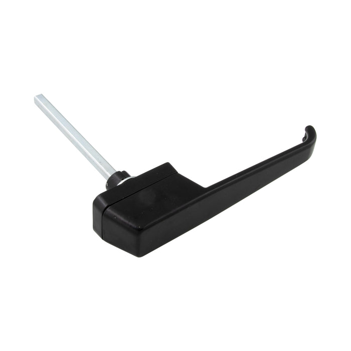 Non-Locking Handle 90 Degree Right Hand Rotation 7.25" Handle LGTH x 1.75" C. to C. Die Cast Black Finish by Spaenaur Inc.