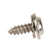SEMS Tapping Screw Phillips Round Washer Head W/ 3/8" OD External Lockwasher #8 x 7/16" LG, Type A Low Carbon Steel Case Hard Nickel Plated by Spaenaur Inc.