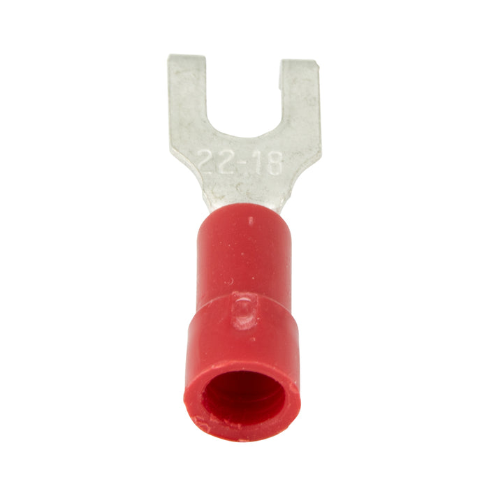 Cosse à languette à bride isolée sans soudure pour fil 22-18 n° 4-6, en cuivre électrolytique, isolant en plastique rouge, plaque d'étain brillante, fabriquée par Spaenaur Inc.