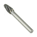 Carbide Burr, Aluminum Cut Round Nose Tree Shape 3/8" DIA x 3/4" LGTH x 1/4"Shank by Spaenaur Inc.
