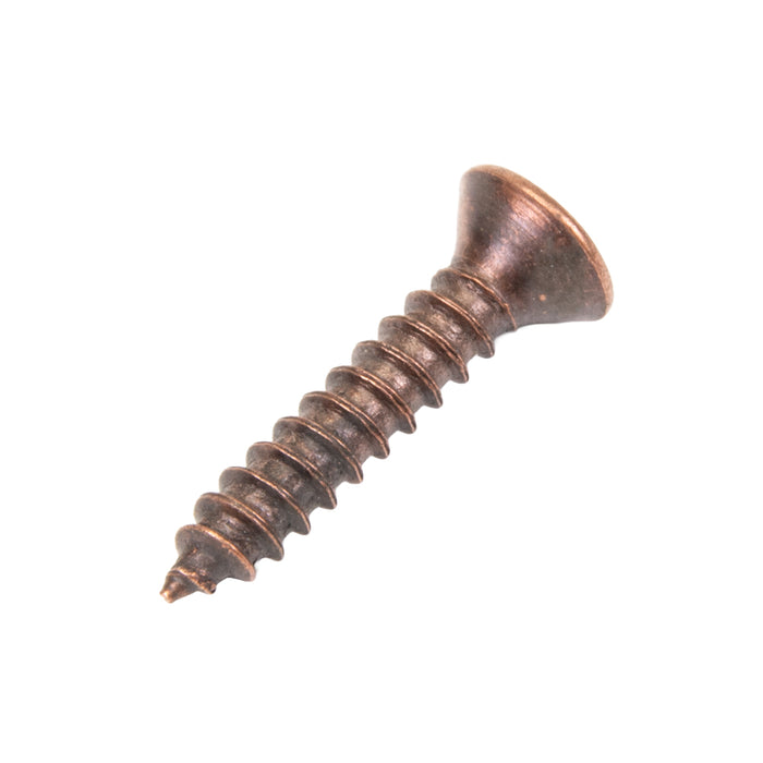 Wood Screw, Flat Head, Square Socket, #4 x 5/8" Length, Low Carbon Steel Bronze, ASME/ANSI B18.6.1 by Spaenaur Inc.