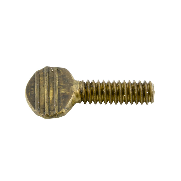 Thumb Screw, without Shoulder, 1/4"-20 UNC x 2" LG Brass Plain by Spaenaur Inc.