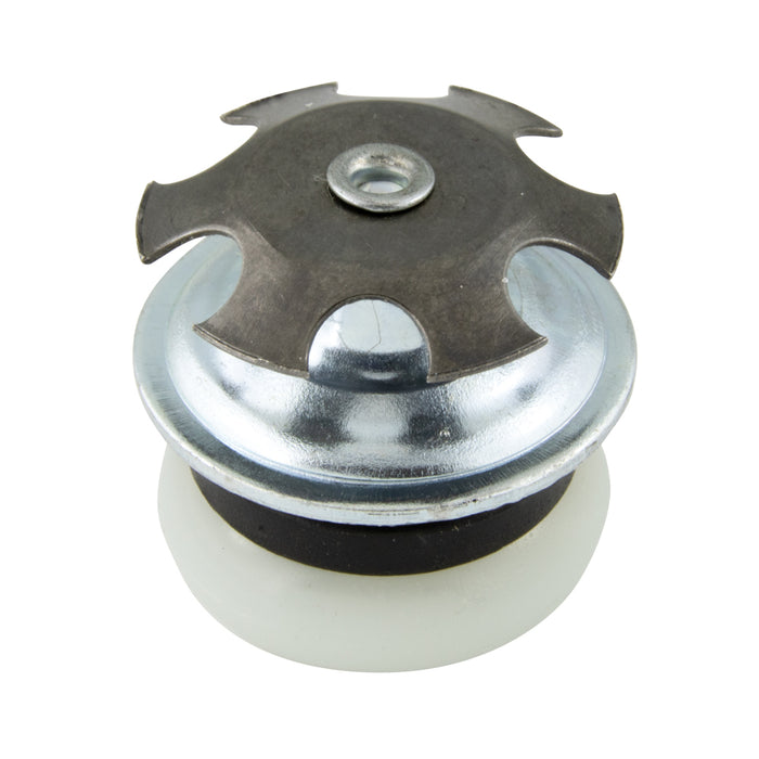 Glissière pivotante avec base en nylon, diamètre extérieur 1 po x base 7/8 po, acier/nylon naturel, par Spaenaur Inc.