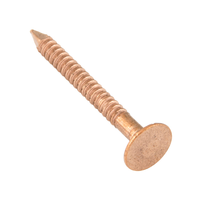 Roofing Nail Annular Ring Shank 11 GA x 1 1/4" LONG Copper by Spaenaur Inc.