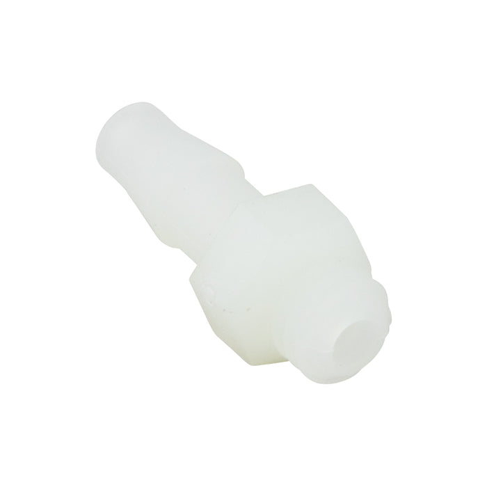 Miniature Barbed Fitting for 1/8" Tubing ID (1/4"-28 UNF) Nylon by Spaenaur Inc.