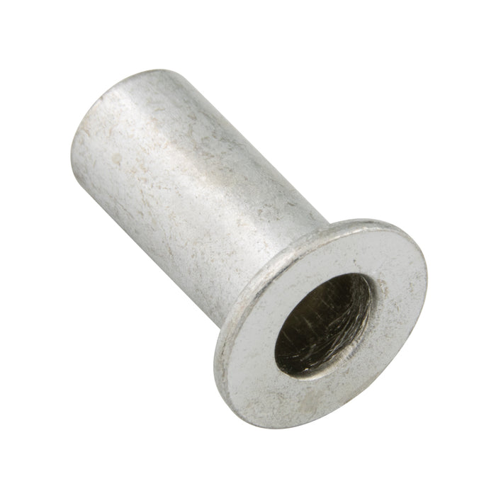 Flat HD Rivet Nut Open End Keyless 1/4"-20 UNC x 0.080-0.140" Grip Steel Plated by AVK