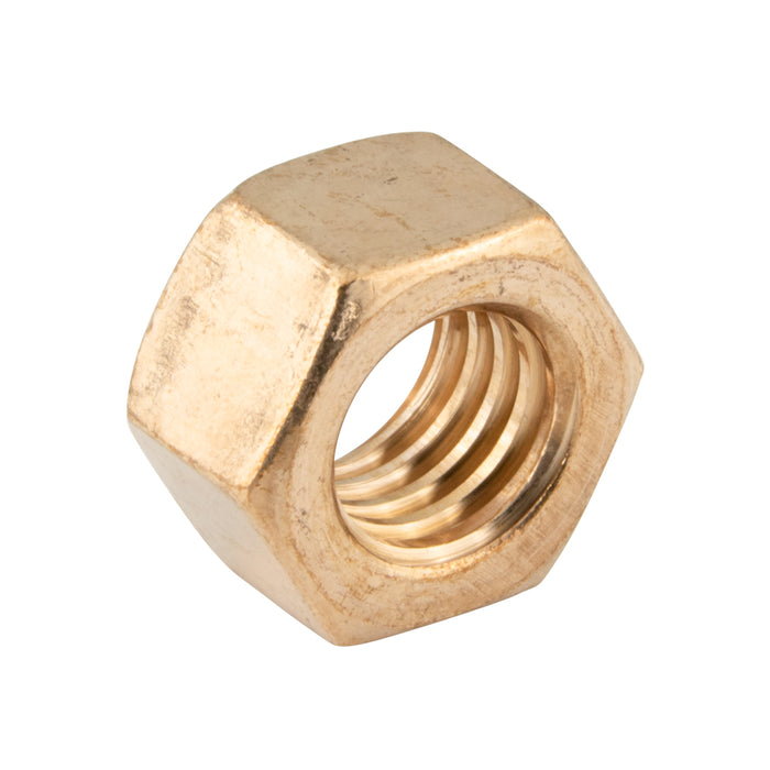 Hexagon Nut Finished Full 3/8"-16 UNC (9/16" A/F x 21/64" TH) Silicon Bronze ANSI B18.2.2-1986