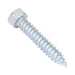 Tapping Screw, Indented Hex Head Unslotted Drive, Type A, 3/8" x 2" Length, Low Carbon Steel Trivalent Zinc Plated by Spaenaur Inc.