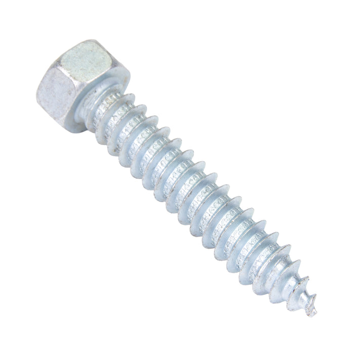 Tapping Screw, Indented Hex Washer Head Slotted Drive, Type A, #10 x 1/2" Length, Carbon Steel Zinc Plated Chromate by Spaenaur Inc.