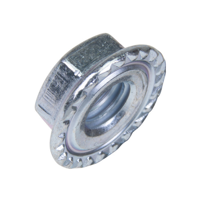 Écrou hexagonal à bride dentelée M6 en acier zingué par Spaenaur Inc.
