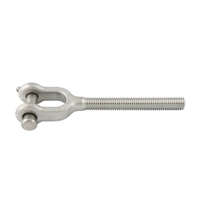 Raccord à tendeur à mâchoires 5/8"-11 UNC x longueur de tige 5" filetage à gauche en acier inoxydable 304 forgé par Spaenaur Inc.